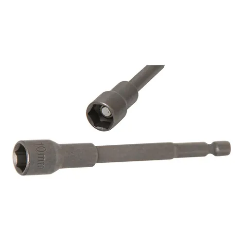 Steckschlüssel-Einsatz, extra lang, mit 6-Kant Bohrmaschinenschaft, 10 mm