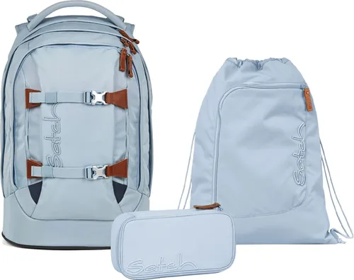 Satch Schulrucksack Pack (3tlg.) - Inkl. Schlamperbox und Sportbeutel - Schulranzen Set mit ergonomischem Design, verstellbarer Rückenlänge und atmungsaktiver Polsterung. Hergestellt aus 100% recycelten PET-Flaschen für nachhaltigen Einsatz.