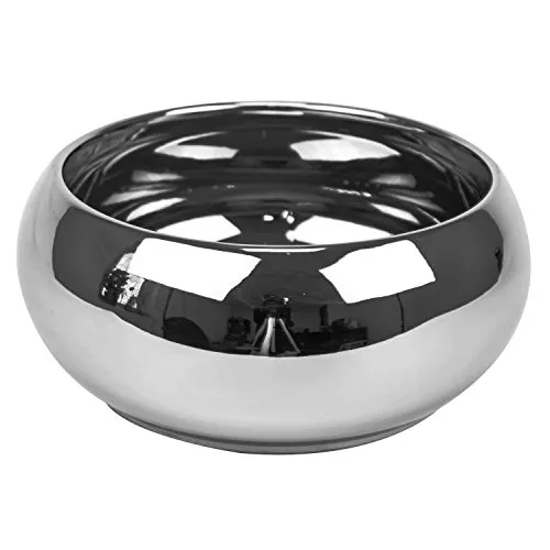 Polnix Keramik Übertopf D 23,5 cm Silber Glanz in silber von Polnix