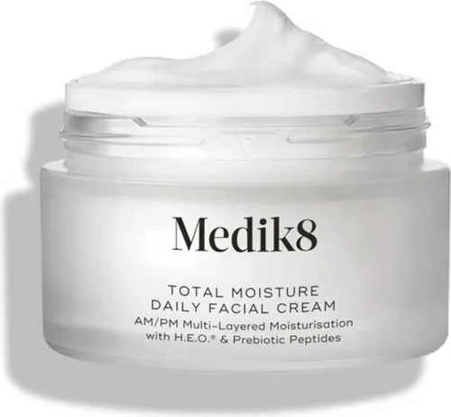 Medik8 Total Moisture Hautcreme Ersatzfüllung 50 ml - Tagespflege, spendet intensiv Feuchtigkeit und sorgt für Festigkeit und Elastizität der Haut. Ideal für die tägliche Anwendung.