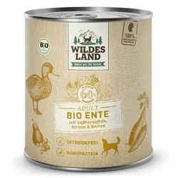 Wildes Land BIO Adult Ente mit Süßkartoffel & Birne 6x800 g von Wildes Land
