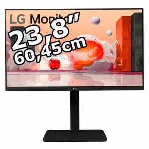 LG Monitor 24BA450-B, 23,8 Zoll, Full HD - Monitore mit 100 Hz Bildwiederholrate und IPS-Panel für brillante Farben und weite Blickwinkel. Höhenverstellbar und mit integriertem Lautsprecher, ideal für Home Office und Gaming.