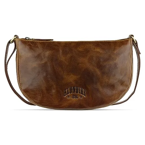 Klondike 1896 Umhängetasche Mountain - Elegante Umhängetasche aus handgefertigtem Büffelleder, ideal für Alltag und besondere Anlässe, mit verstellbarem Schulterriemen für flexiblen Tragekomfort.