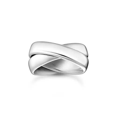 THOMAS SABO Duo-Ring Silber Größe 54 in gold von THOMAS SABO