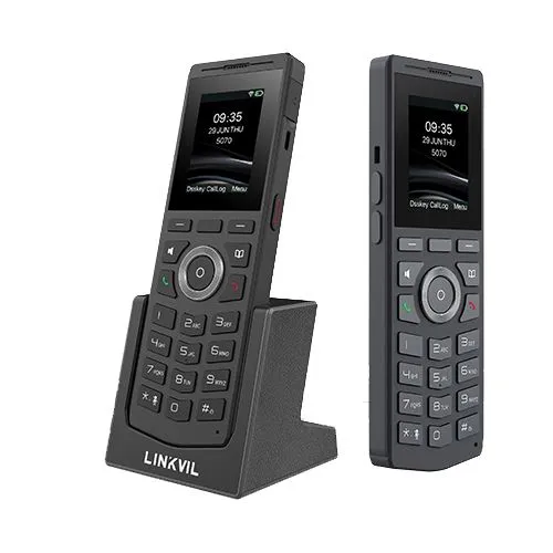 Fanvil Linkvil WiFi Phone W610W - Schwarz, drahtloses IP-Telefon mit HD-Audio und dualer WLAN-Unterstützung für flexible Kommunikation