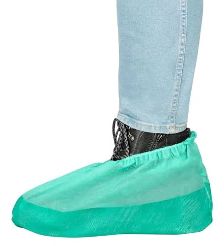 30x Wasserdichte atmungsaktive Schuhüberzieher Einheitsgröße – Rutschfest Überschuhe – Fersenschutz für Schuhe – Einweg Schuhüberzieher – Für Handwerker, Medizin, Pflege & Haushalt