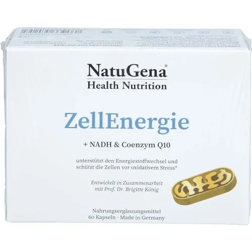 Zellenergie 60 ST - Nahrungsergänzungsmittel mit Coenzym Q10 und Resveratrol, unterstützt die Energieproduktion und ist ideal für eine gesunde Lebensweise. Vegan, glutenfrei und ohne Zusatzstoffe.