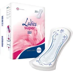 Param Ladies Exklusiv Inkontinenz-Einlagen super, 20 Stück - Hochwertige Inkontinenz-Einlagen für Damen, bieten zuverlässigen Schutz und hohen Tragekomfort. Ideal für den täglichen Gebrauch.