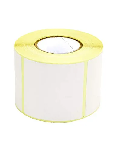 Netuno 1 Rolle Thermo-Etiketten selbstklebend 58 x 60 mm 500 Stück Haushaltsetiketten Klebeetiketten zum Bedrucken Aufkleber blanko für Haushalt Büro Küche Beschriftungsetiketten matt-weiß 5,8 x 6 cm