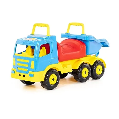 Polesie Rutscher Premium-2 LKW Lastwagen Rutschfahrzeug +12M - Lastwagen für Kinder, sicher und stabil mit rutschfestem Sitz, klappbarem Stauraum für Spielzeug und hochwertigem, leicht zu reinigendem Material.