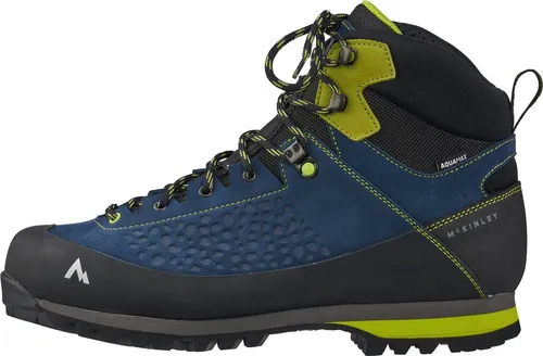 McKINLEY He.-Trek-Stiefel Blackiston Mid AQX M - Wanderschuhe mit steifer Vibram-Sohle und leichtem Design, ideal für Trekking und Alpinabenteuer. Hergestellt in Europa mit bequemer Ortholite Einlegesohle.