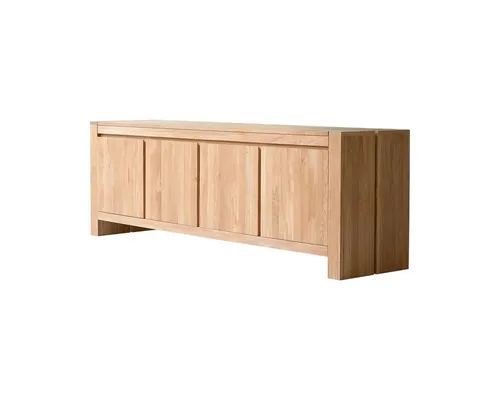 Tikamoon Sideboard Eden aus FSC® Eichenholz - Elegantes 4-türiges Sideboard aus FSC® Eichenholz für Ihr Esszimmer. Bietet optimalen Stauraum und vereint zeitloses Design mit Funktionalität. Ideal für eine stilvolle und organisierte Einrichtung!