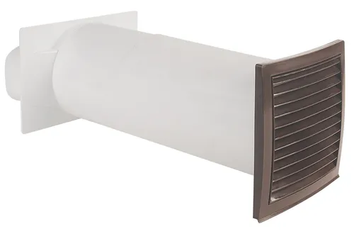 Teleskop Mauerkasten Flachkanal 222x89mm Rückstauklappe Außengitter *569236