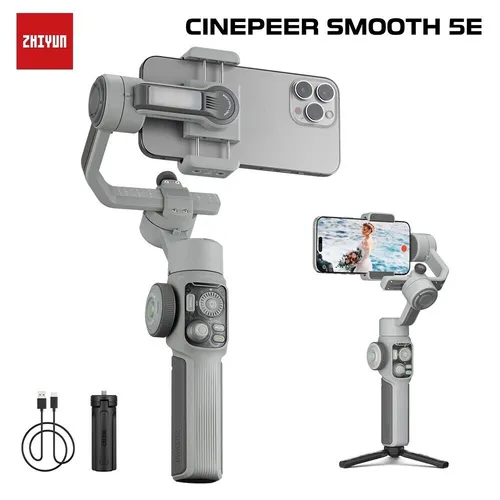 Zhiyun Smooth 5E 3-Achsen-Handy Stabilisator Gimbal Fokuskontrolle Face Tracking