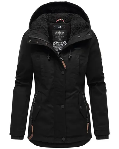 MARIKOO Damen Winterjacke mit Kapuze und Teddyfleece, Gr. XL - Funktionsjacken: Stylischer Winterparka mit flauschigem Teddyfleece-Innenfutter, perfekt für kalte Tage und taillierter Schnitt für eine feminine Silhouette.