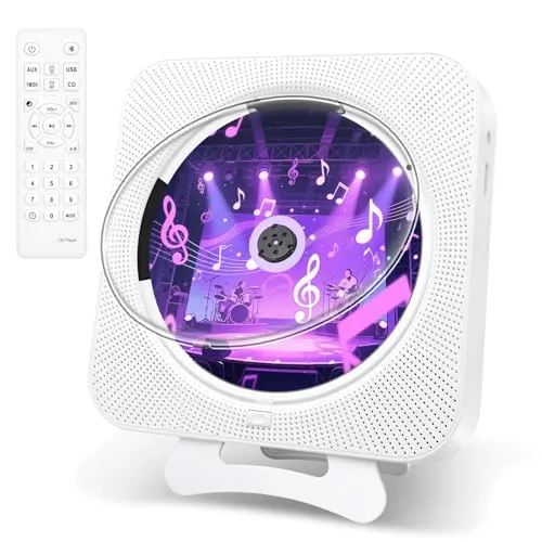 Canareen Tragbarer CD Player mit Bluetooth - Tragbarer CD-Player mit Bluetooth 5.1, FM-Radio und USB-Unterstützung – ideal für Musikgenuss und Sprachenlernen, perfekt als Geschenk!