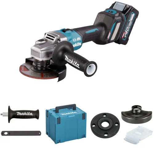 Makita GA023GM201 Akku-Winkelschleifer 40V - Schleifmaschinen mit kraftvollem 40V Akku, ideal für professionelle Anwendungen. Leicht und handlich für müheloses Arbeiten.