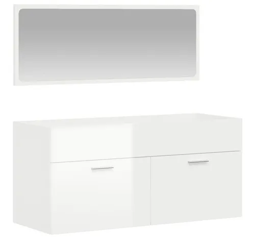 vidaXL Badezimmer-Set Badschrank mit Spiegel von vidaXL