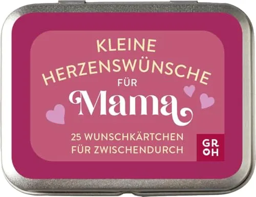 Kleine Herzenswünsche für Mama: 25 Wunschkärtchen für zwischendurch | In hübscher Metalldose
