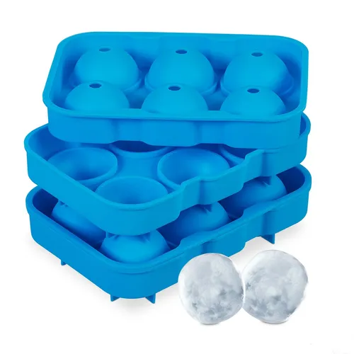 Eiswürfelform 2er Set Eiswürfelbehälter Kugel Silikonform Eis Gießform rund