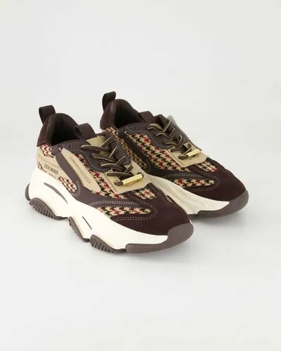 STEVE MADDEN Veloursleder/Textil Sneaker in Beige/Braun - Stylische Sneaker aus Veloursleder und Textil, ideal für einen lässigen Look. Größe 38 EU, mit komfortabler Schnürung und Gummisohle für besten Halt.