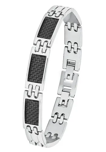 Amor Armband Edelstahl Carbon Herren Armschmuck - Elegantes Herren Armband aus Edelstahl und Carbon, längenverstellbar (20,5+1,5 cm), in schöner Geschenkbox – perfekt für besondere Anlässe.