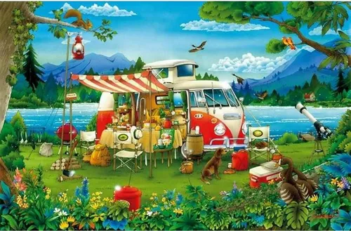 Educa Holidays in the Countryside Puzzle - 1000 Teile, detailreiches Design und ideal für entspannenden Puzzlespaß