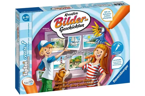Ravensburger tiptoi 00001 - CREATE Kreative Bildergeschichten, Spiel mit Aufnahmefunktion für spannende Abenteuer und Förderung der Sprachkompetenz für 1-6 Spieler ab 6 Jahren