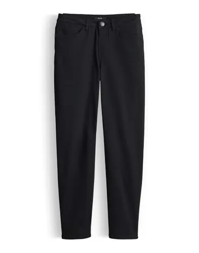 OPUS Damen Straight ELMA CLEVER Jeans Black, 42 L28 - Damen-Jeanshosen mit geradem Schnitt und authentischer Waschung, ideal für einen lässigen Look. Innenlänge L28 ca. 71 cm, perfekt für jede Figur.