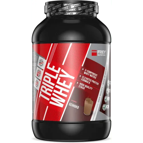 Frey Nutrition ISO Whey Protein 2300g - Schoko - Sportnahrung mit bis zu 99,9% Proteinanteil, laktosefrei und ideal für Wettkampfathleten. Hohe biologische Wertigkeit und 100%ige Löslichkeit für perfekten Genuss.