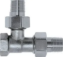 IMI Heimeier Bypass-T-Stück DN 15, mit Schraubnippel - Thermostate - Hochwertiges Bypass-T-Stück aus vernickeltem Messing für langlebige Verbindungen in Heizungsanlagen.