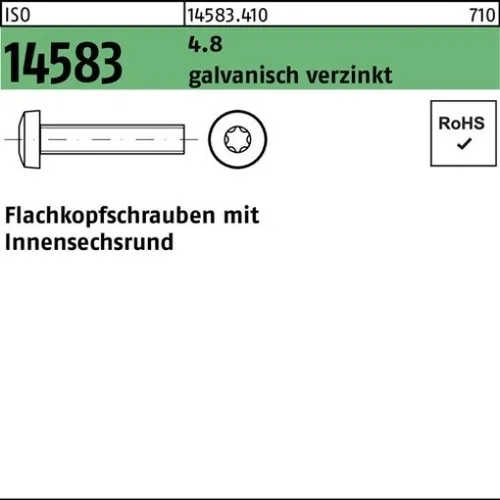 200er PACK(Stk) 014583041009040012 Flachkopfschraube ISO 14583 m.Innensechsrund