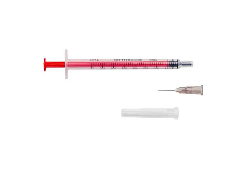 Zarys Absaugspritze 100 x Zarys dicoSULIN U-40 Spritze 1ml mit Kanüle, (Spar-Set), abnehmbare Nadel