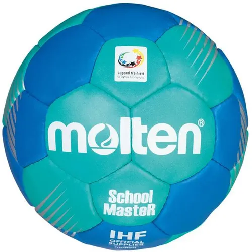 Molten Handball HF-SM - SchoolMasteR - Handball mit weichem Oberflächenmaterial, handgenäht für exzellente Griffigkeit und optimale Spieleigenschaften, ideal für den Schul- und Vereinssport.