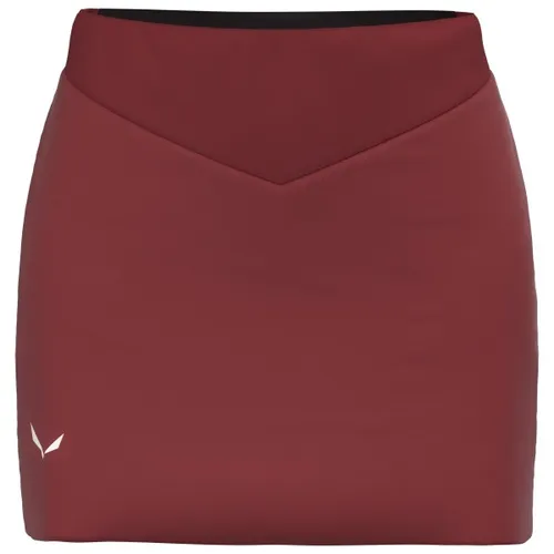 Salewa Women's Sella TWR Skirt - Kunstfaserrock Gr 36 rot - Aktiver Damen Kunstfaserrock in Rot, ideal für Skitouren. Bietet Stretch und Isolierung für optimalen Komfort. DWR-imprägniert für zusätzlichen Wetterschutz.