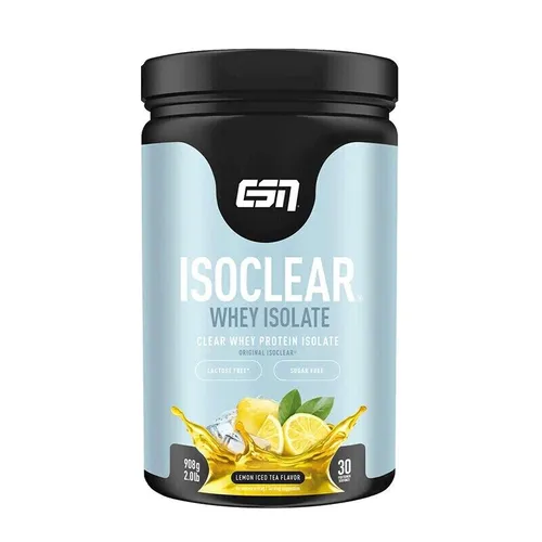 ESN ISOCLEAR® Whey Isolate 908g - Lemon Iced Tea - Protein Shake für Bodybuilding und Fitness, laktosefrei und ideal nach dem Training. Hochwertiges Whey-Isolat für optimale Muskelregeneration.