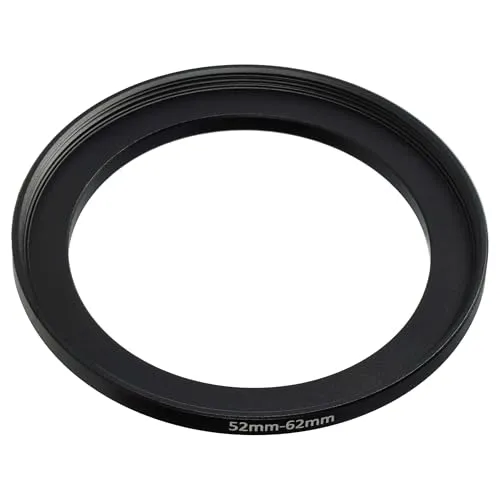 vhbw Step-Up-Ring Adapter von 52 mm auf 62 mm für Kamera Objektiv - Filteradapter, Metall, Schwarz