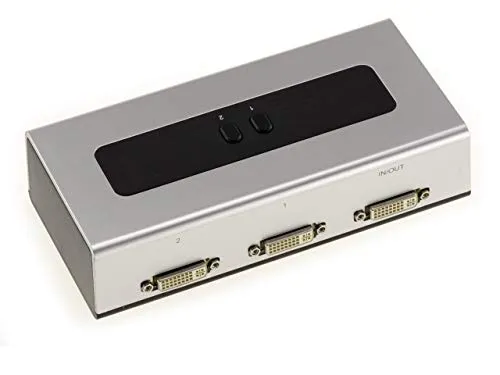KALEA-INFORMATIQUE DVI-Videosplitter vom Typ Switch, um 1 Eingang auf 2 Ausgänge oder 2 Eingänge auf 1 Ausgang zu verzweigen.