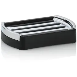 Seifenschale Marta Kunststoff schwarz 12,5x9,0x2,5cm