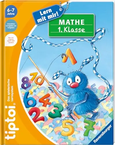 Ravensburger tiptoi® Lern mit mir! Mathe 1. Klasse - Interaktives Lehrbuch für Kinder von 6-7 Jahren, fördert spielerisch das Matheverständnis und macht Lernen zum Abenteuer.