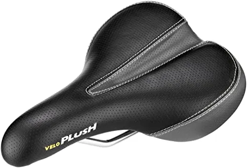 Velo Unisex – Erwachsene Sättel-Sport Lady, Black/Grey, One Size - Fahrradsattel mit plüschschaum Polsterung für maximalen Komfort, ideal für längere Fahrten und sportliche Aktivitäten.