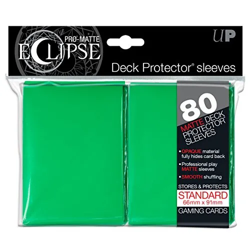 Ultra Pro Deck Pro Eclipse E-85251 Schutzhüllen für Sammelkarten, Mattes Grün, 80 Stück