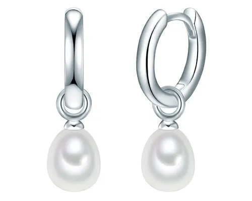 Valero Pearls Creolen mit Süßwasser-Zuchtperlen - Elegante Creolen aus 925er Sterlingsilber mit traumhaften Süßwasser-Zuchtperlen, die jedem Outfit einen Hauch von Luxus verleihen.