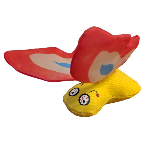 Yeowww! Katzenspielzeug Schmetterling rot 100% Katzenminze 13x6 cm Spielzeug