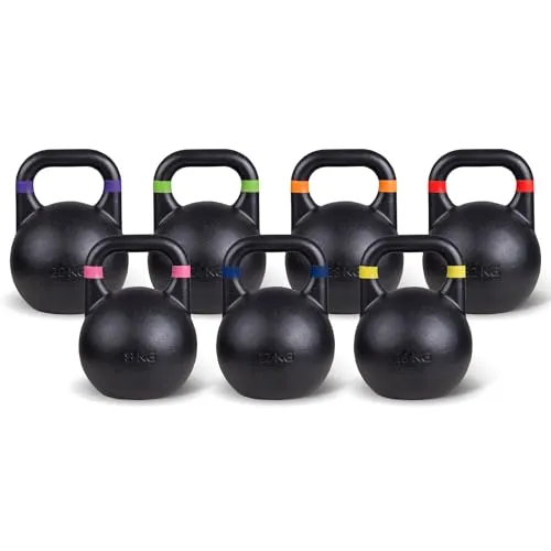 Sport-Thieme Kettlebell Competition - Profi Wettkampf Kugelhantel - Kettlebell in Wettkampf-Qualität, pulverbeschichtet und in 7 Gewichtsklassen von 8-32 kg, ideal für anspruchsvolles Fitness- & Krafttraining.