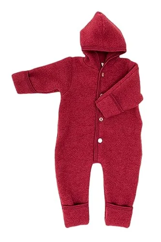 Engel Overall mit Kapuze aus 100% Schurwolle Fleece von Engel
