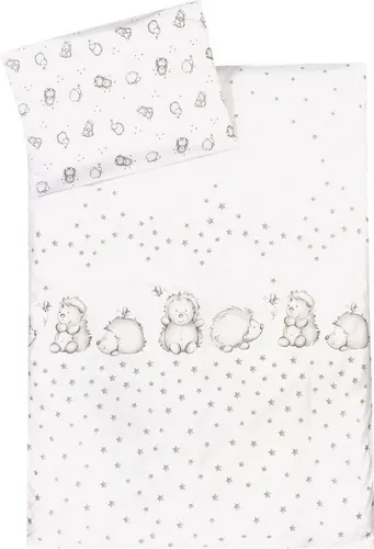 Julius Zöllner Kinderbettwäsche Igelchen 100% Baumwolle - Zweiteiliges Bettwäsche-Set (100x135 cm + 40x60 cm), atmungsaktiv und hautfreundlich, perfekt für ein gesundes Schlafklima. Hergestellt in Deutschland und OEKO-TEX zertifiziert.