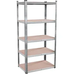 Tronitechnik® Schwerlastregal 40 x 90 x 180 cm - Lagerregal mit robustem Stahlgestell, bis zu 875 kg belastbar, 5 verstellbare Ablagen für flexiblen Stauraum und einfache Montage.