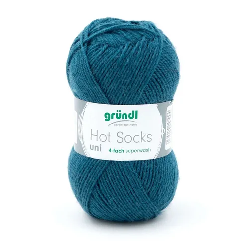 Gründl Wolle Hot Socks uni 50 g petrol