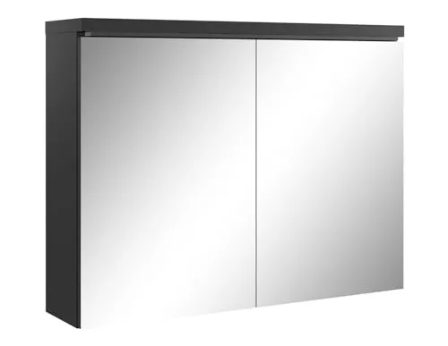Badplaats B.V. Spiegelschrank Paso 80cm Schwarz
